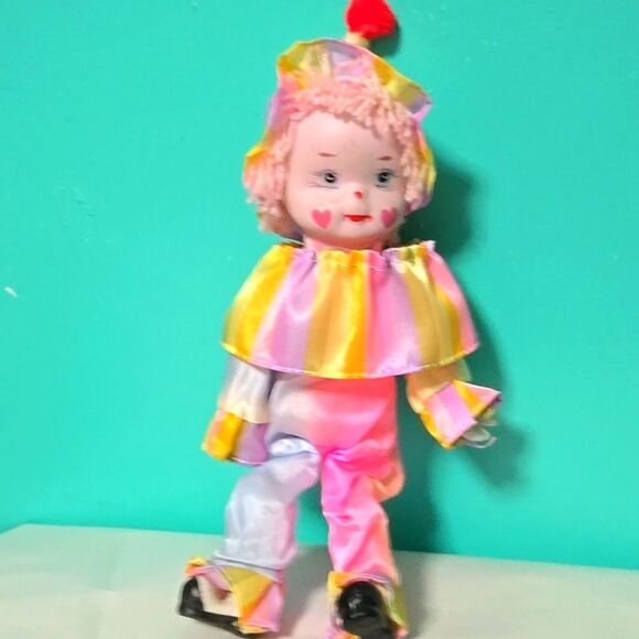 Vintage 70's Porcelain Creepy Killer Clown Perriot Retro Doll Lot - Picture 6 of 11